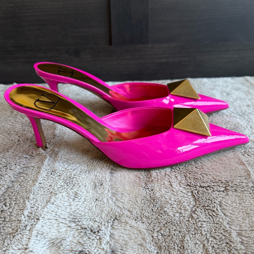 VALENTINO GARAVA Valentino One Stud 70
Patent Mule In Pink Size 36.5 - Picture 5 of 16